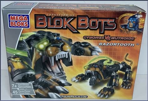 Razortooth Blok Bots Cyborgs Vs Mutroids Mega Bloks Action Figure