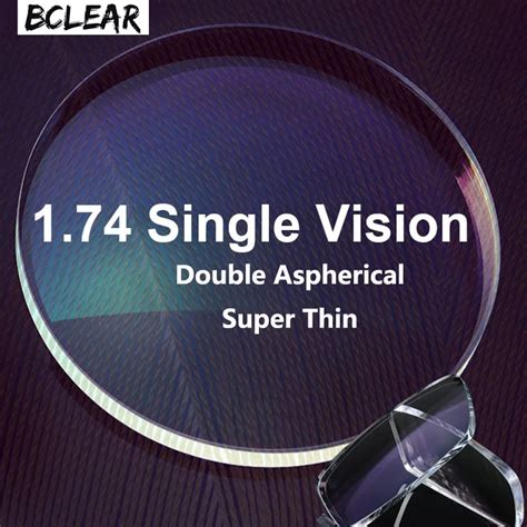 Bclear 1 74 Double Aspherical Diopter Lenses High Index Super Thin Aspheric Optical Prescription