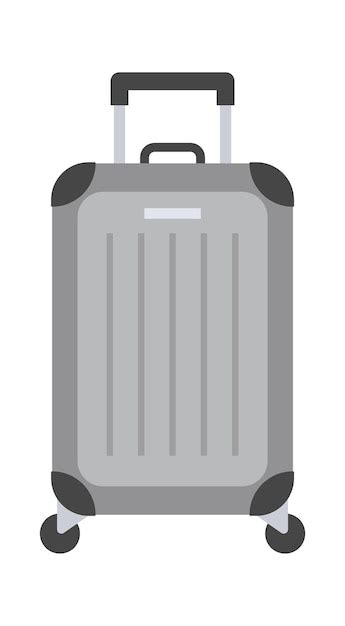 Premium Vector Wheeled Suitcase Travel Baggage Vector Illustration