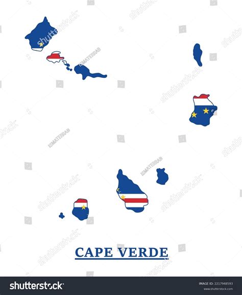 Cape Verde National Flag Map Design Stock Vector (Royalty Free ...