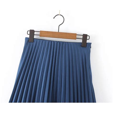 Модная женская юбка миди, осень, Стильная однотонная плиссированная ...