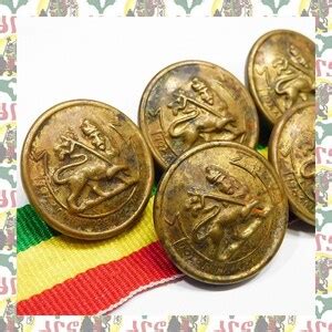 Haile Selassie I Lion Of Judah Button 5pcs A82 Ethiopia Africa