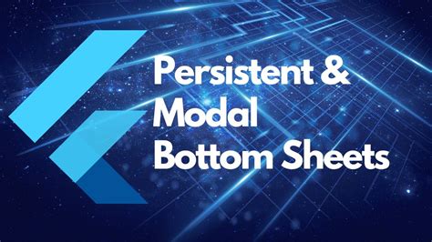 Persistent Modal Bottom Sheets Flutter Tutorials Youtube