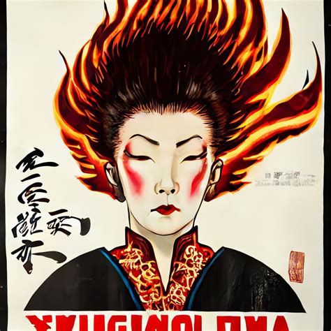 Flaming Beauty Captured By An Ancient Dragon A Vintage Japanese Movie