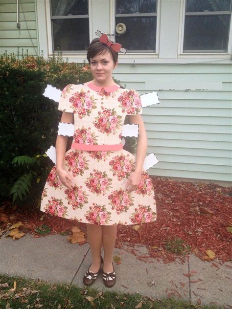 My Homemade Paper Doll Costume From Last Year Halloween Costumes To