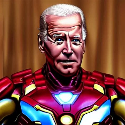 Joe Biden In Iron Mans Costume Amazing Likeness Very Stable