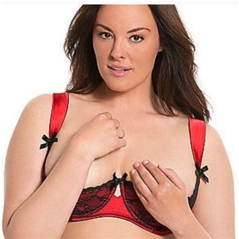 Cacique Intimates And Sleepwear Cacique Redblack Lace Quarter Cup Bra Size 44b Poshmark