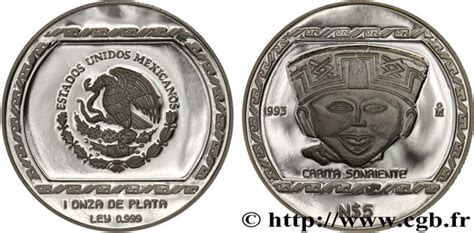 5 Nuevos Pesos Carita Sonriente 1 oz Silver Bullion México Numista