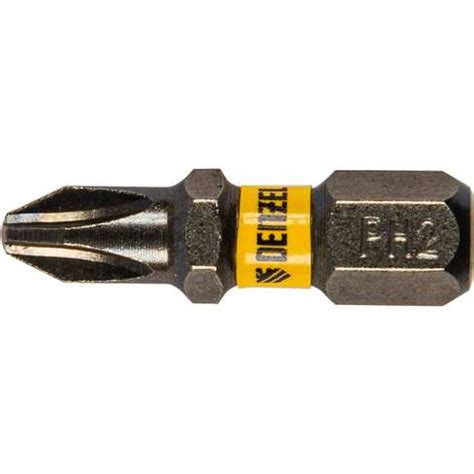 Набор бит PH2х25, сталь S2, шестигранный профиль, 10 шт DENZEL 11652 ...