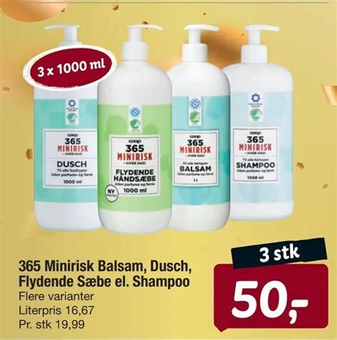 Minirisk Balsam Dusch Flydende S Be El Shampoo Tilbud Hos Fakta