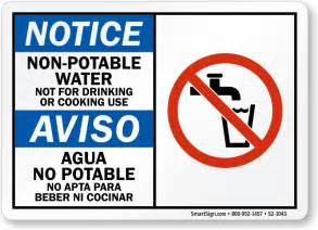 Non Potable Water Signs | Dont Drink Non-Potable Water Signs