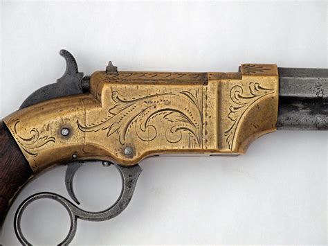 FACTORY ENGRAVED VOLCANIC PISTOL WITH 4 BARREL