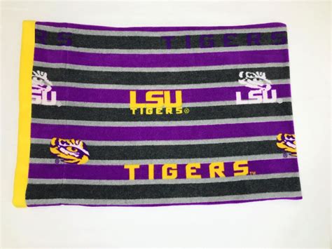 LSU Tiger Stripes Fleece Pillowcase Louisiana Purple - Etsy