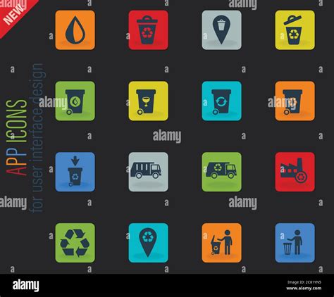 Garbage Simply Icons Stock Vector Image Art Alamy