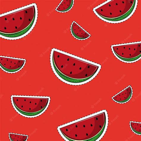 Premium Vector | Watermelon background cartoons