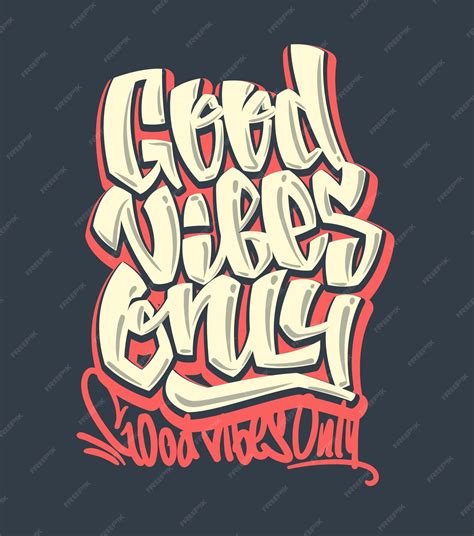 Premium Vector Good Vibes Only Vector Handwritten Lettering Print For