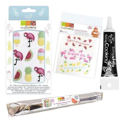 Kit Anniversaire G Teau Tropical Scrapcooking Leroy Merlin