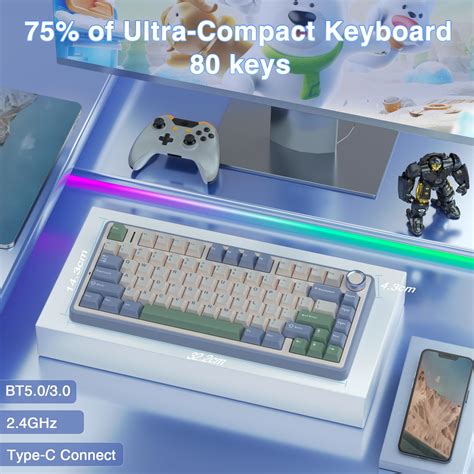 Mua AULA F75 75 Wireless Mechanical Keyboard Gasket Hot Swappable Custom Keyboard Pre Lubed
