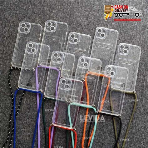 Case Tali Lanyard Card Case Bening Slot Kartu Infinix Hot 40 Infinix Hot 40 Pro Infinix Hot 40I