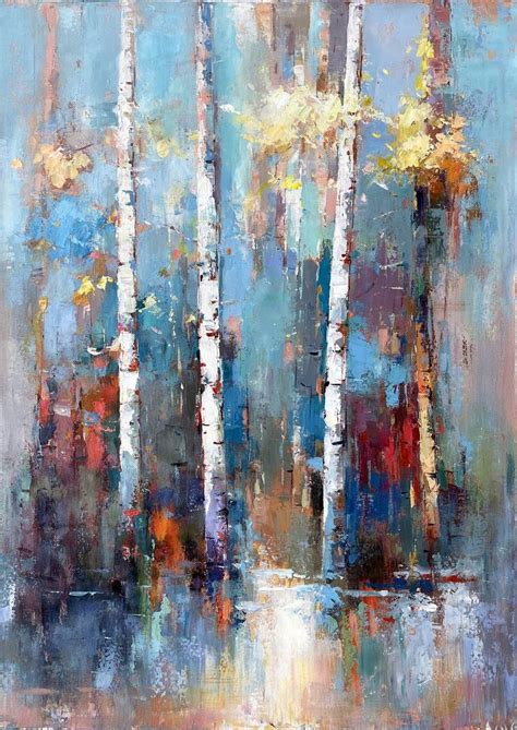 Trees Painting By Jingshen You Saatchi Art