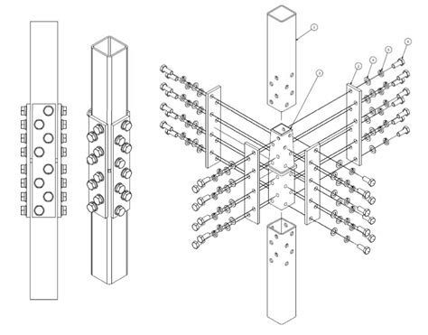 New Concepts For Bolted Hss Column Splices Steel Tube Institute