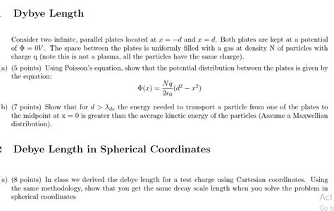 Solved Consider Two Infinite Parallel Plates Located At Chegg