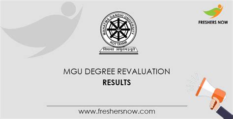 MGU Degree Revaluation Results 2023 | UG, PG Sem RV Results