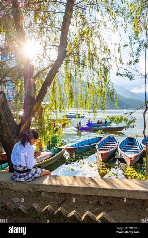 Nepal, Pokhara, Phewa lake Stock Photo - Alamy