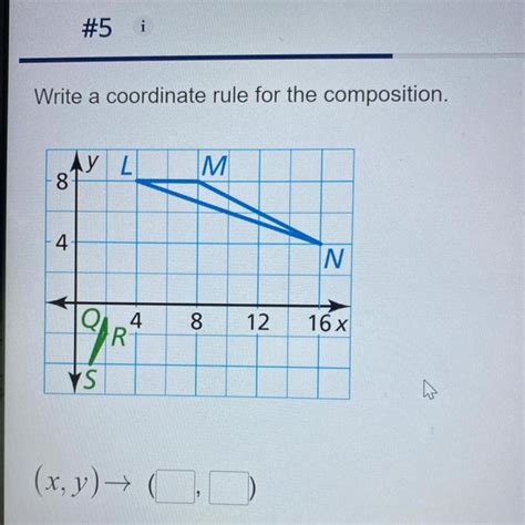 Write A Coordinate Rule For The Composition Brainly