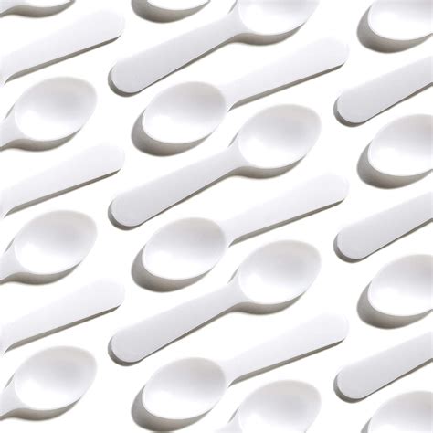 Disposable Mini Tasting Spoons Bulk Pack White Bpa Free Plastic By