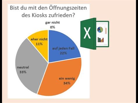 Diagramme In Excel Auswertung Einer Umfrage Youtube