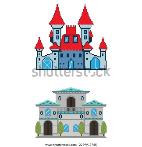 Pixel Building Arcade Game World Pixel Stock Vector (Royalty Free ...