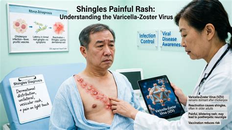 shingles painful rash understanding  varicella zoster virus