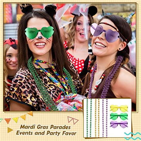 Snapklik Mardi Gras Accessory Set 6 Pair Mardi Gras Glasses And