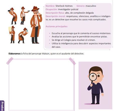 Elaboramos La Ficha Del Personaje Watson Quien Es Ayudante Del