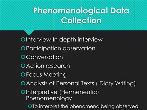 PPT - Phenomenological Research: “The Lived Experience” PowerPoint ... 