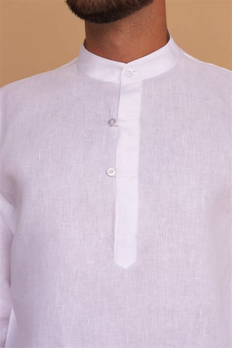 Shop White Linen Malyk Shirt For Aed 657 By Facil Blanco Dubai Men