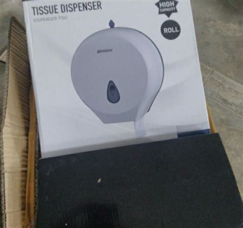 Krisbow Dispenser Tempat Tisu Toilet Gulung Jumbo Putih Perabotan