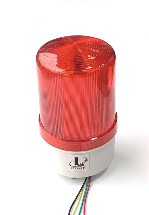 Litost Revolving Warning Light With Sound Alarm Buzzer Siren AC 220