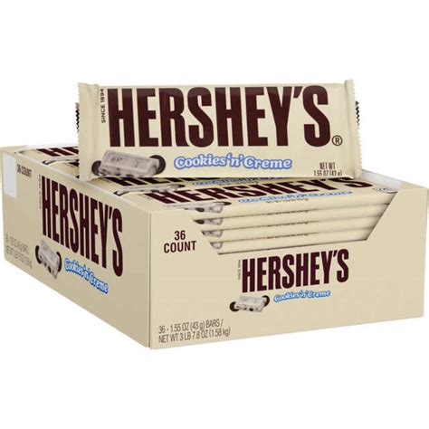 Hersheys Cookies N Crème Candy Bar White Creme With Cookie Bits 155