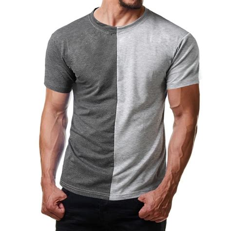 2022 Summer Bulk Mens Plain Custom Logo Print Split Two Tone Color