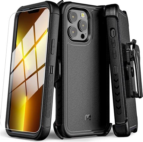 Amazon MYBAT PRO Maverick Series IPhone 13 Pro Case With Belt Clip