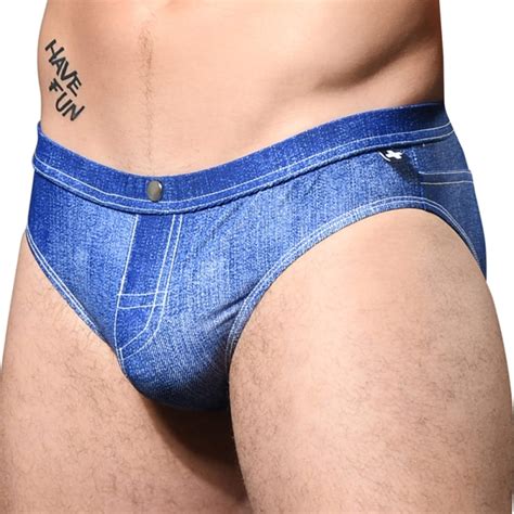 Andrew Christian Slip De Bain Bikini Denim Indigo Inderwear