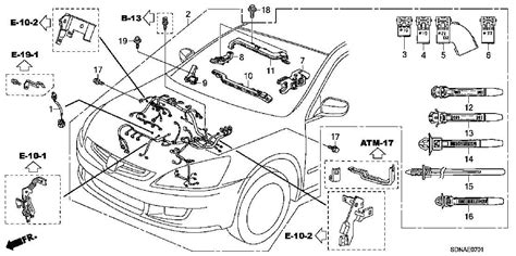 Body part honda accord parts diagram