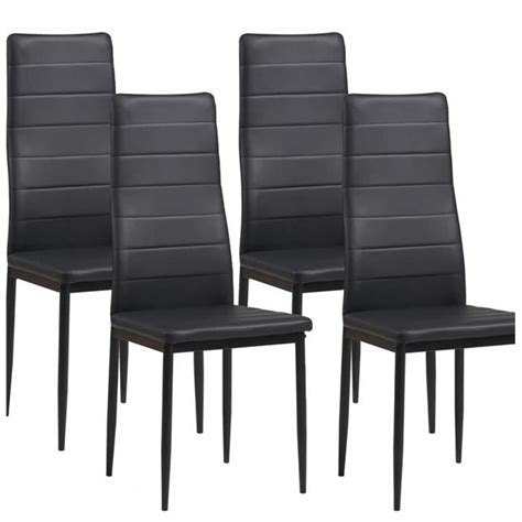 Lot De Chaises Romane Noires Pour Salle Manger Cdiscount Maison