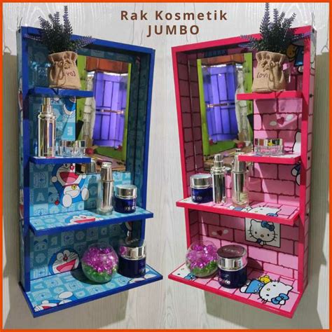 Jual Cod Rak Kosmetik Gantung Jumbo Rak Kosmetik Kayu Kokoh Dan Kuat