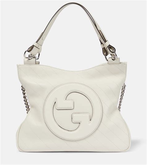 Gucci Blondie Small Leather Tote Bag In White Gucci Mytheresa