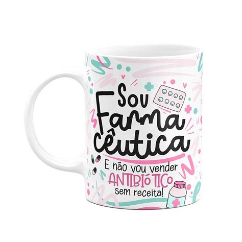 Caneca Profiss Es Sou Farmac Utica Branca Fun Geek Store