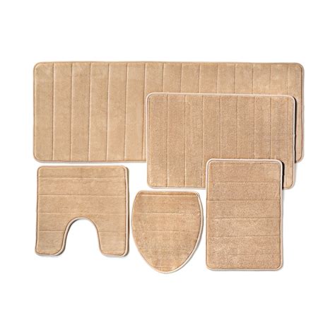 Bathroom Rug Mat, 5-Piece Set Memory Foam, Extra Soft Non-Slip Back ...