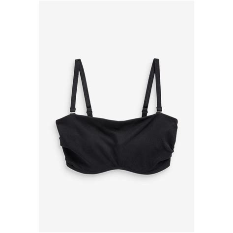 Haut De Bikini Bandeau Non Rembourr Noir Next La Redoute